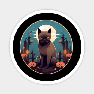 Burmese Cat Halloween, Cat Lover Magnet